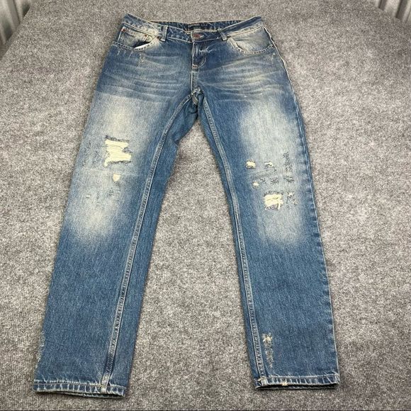 ZaraBasic Z1975 patches mommy cigarettes denim distressed - Picture 1 of 10